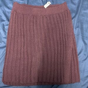 Free People Ribbed A-Line Skirt